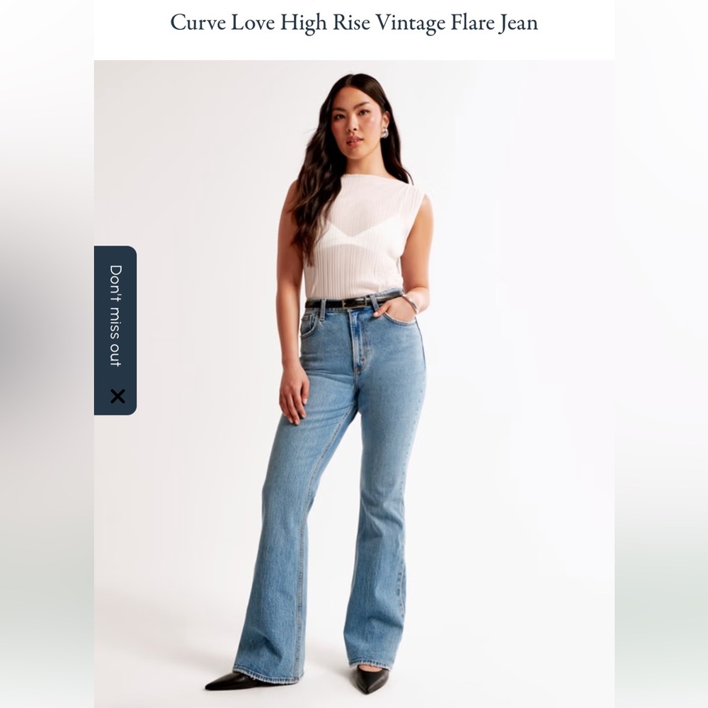 Abercrombie & Fitch Vintage High Rise Flare Jeans (Curve Love)